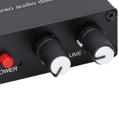 Active Sound Distributor 2 Way 1 in 2 Out Mini Small Amp 3.5mm Interface Independent Volume Control DC5V 2