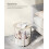 VASAGLE VASAGLE Side Table, Round End Table with Fabric 4