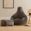 icon Dalton Cord Bean Bag Chair with Footstool, 4