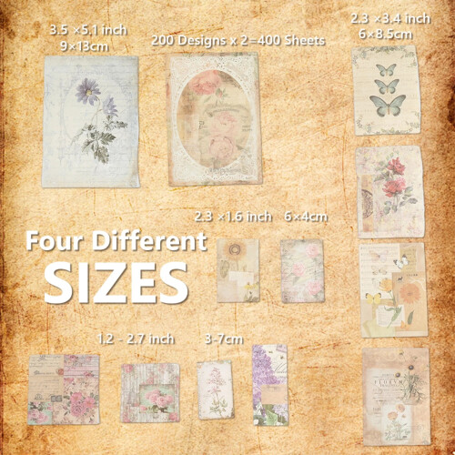 Chenfeng Junk Journal Paper Pack Vintage Scrapbook Paper 2