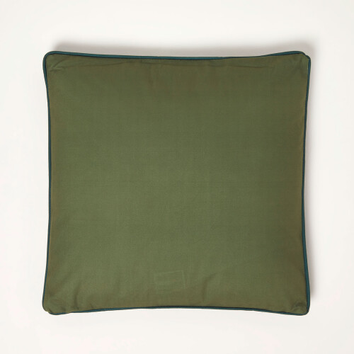 Homescapes (Light Green) Botanical Leaf Cushion, 45 x 45cm 2