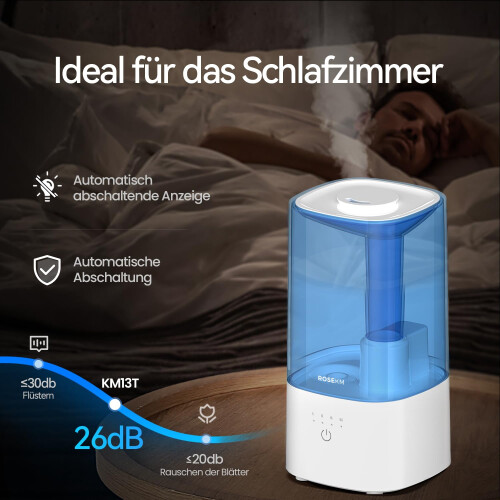 ROSEKM Humidifiers for Bedroom, Cool Mist 2