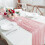 Sevenpers Cheesecloth Table Runner Pink, 3