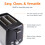 Amazon Basics Toaster 2 Slice with 7 Shade Settings and Removable 4
