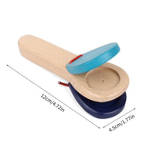 Wooden Clapper Percussion Toy Orff Castanets for Beginners 2