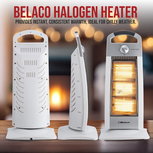 Belaco 1200W Upgraded Halogen Heater with 1