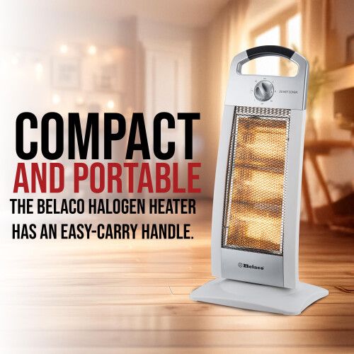 Belaco 1200W Upgraded Halogen Heater with 2