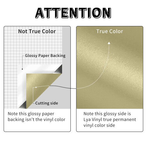 Matte Metallic Permanent Vinyl for Cricut, 12" x 1