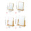 Rotatable Makeup Mirror with Wooden Stand-Large vertical squar 3