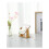 Rotatable Makeup Mirror with Wooden Stand-Large vertical squar 4