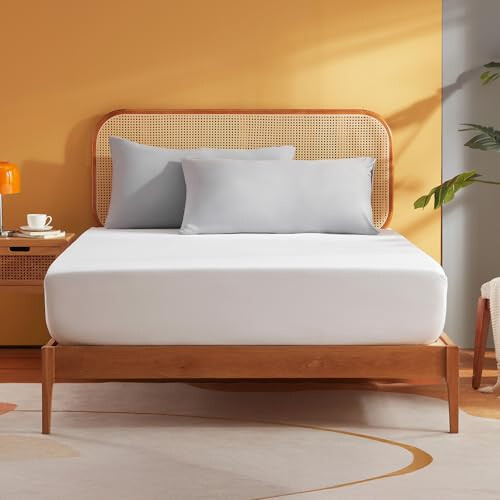Sonive Double Fitted Sheet, Soft Breathable Bed 1