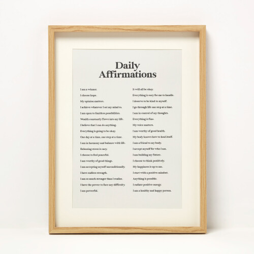 Homescapes Affirmations Wall Art, 30 x 40cm, Set of 2 1