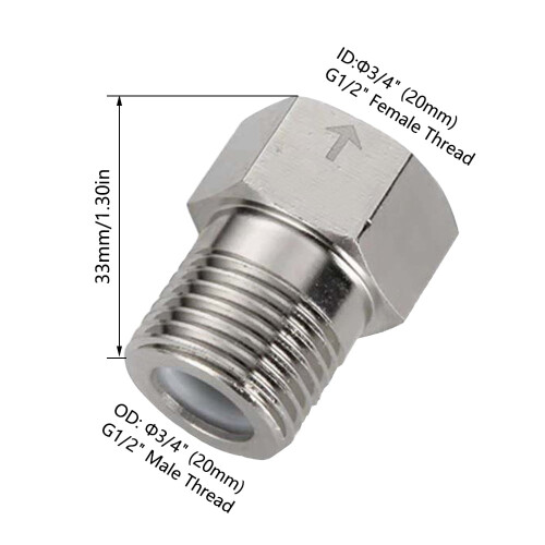 Backflow Prevention Valve 3/4 inch Female or Male Thread 1
