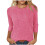 Damen-Rippstricktop mit V-Ausschnitt, Rosa, Größe L 2