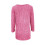 Damen-Rippstricktop mit V-Ausschnitt, Rosa, Größe L 5