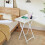 HOOBRO Side Table 2 Set, Folding Tables, TV Tray 2