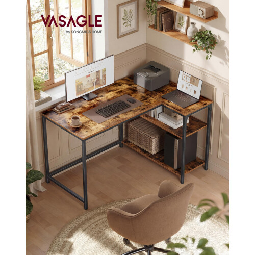 VASAGLE VASAGLE L Shaped Corner Desk, Computer Gaming 2
