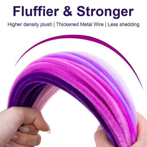 BULANGDE 250 Purple Pipe Cleaners for Craft 2