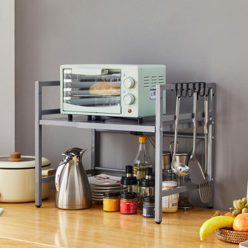 BELIFEGLORY Expandable Microwave Oven Rack, 2