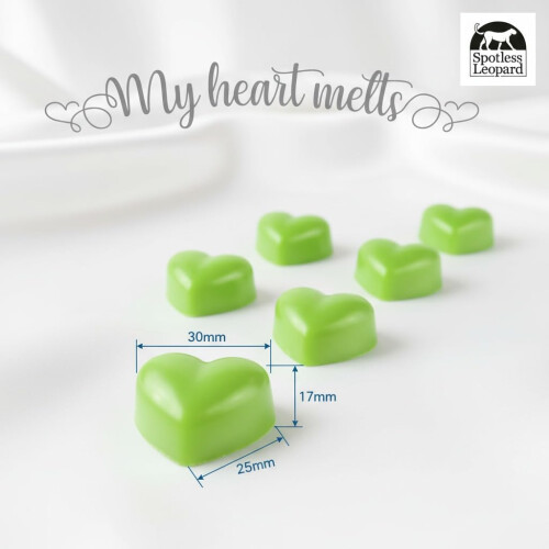 Lime Basil Mandarin Wax Melts - 16 x 5g Heart 2