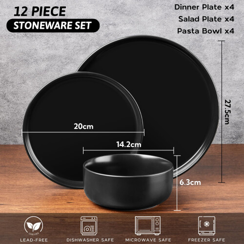 HaWare Dinner Set, 12 Piece Stoneware Dinnerware 1