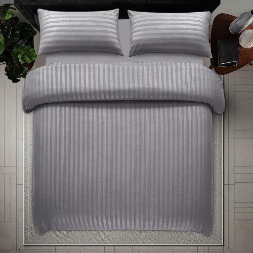 Lazzaro Satin Stripe Super King Duvet Set - 2
