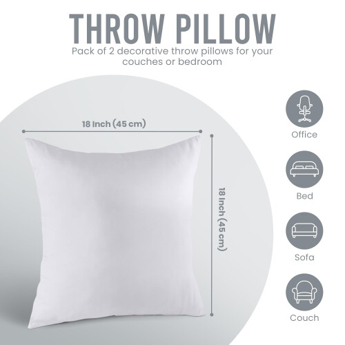 Bedding Cushion Inserts 45cm x 45cm (18x18 inch) 1