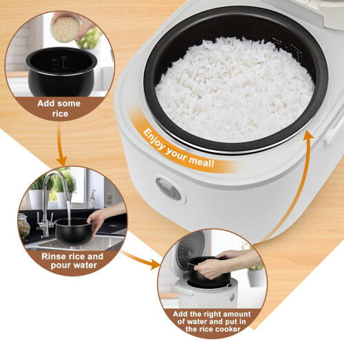 Bear Bear 6 Multifunctional 4 Cups(Uncooked) Rice Cooker with Steamer for 2