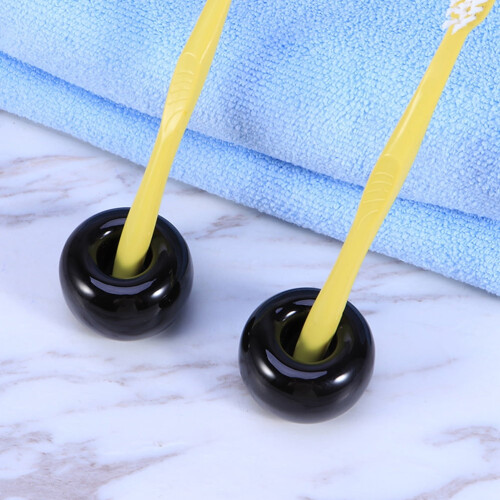 Support pour brosses à dents en céramique avec base stable (4 pièces) 1