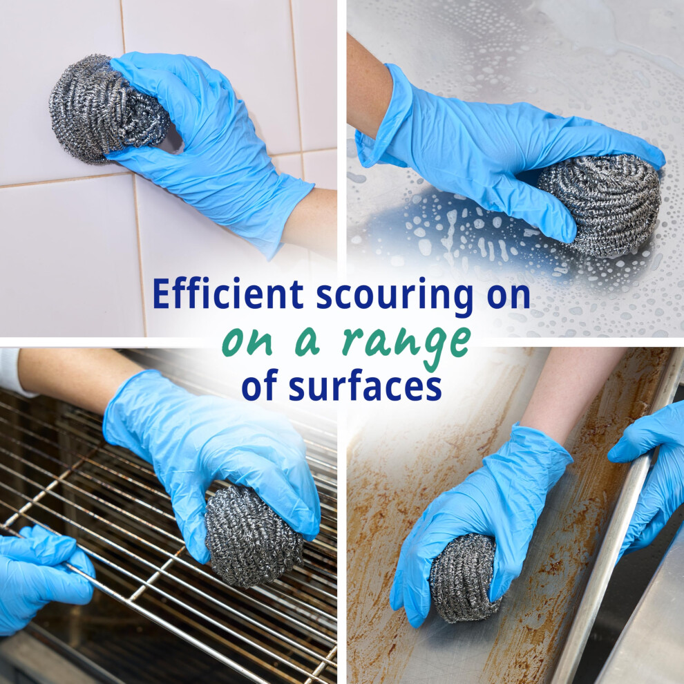Spontex Specialist Stainless Steel Scourers Xl Tough Metal Scourers