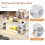 Modern High Gloss White Coffee Table - Smart App-Controlled LED Storage Table - 100x50cm 3