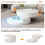 Modern Round White Coffee Table with 360° Rotating Top - Smart LED Storage Side Table - 70x35.5cm 5