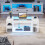 Modern High Gloss White Coffee Table - Smart App-Controlled LED Storage Table - 100x50cm 1