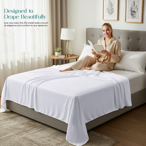 Utopia Bedding - Flat Sheet Double - Easy Care Soft Brushed Polyester 2