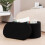 Bonlife Folding Ottoman Storage Bench,Boucle 7