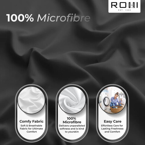 Rohi Double Bed Fitted Sheet 100% Microfibre – 1