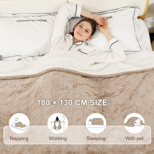 COZYTY Heated Blanket 130 x 180 cm – Flannel 2