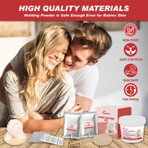 Tolrobts Hands Casting Kit Couples 3D Hand 2