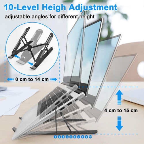 MECHEER Laptop Stand for Desk Adjustable 2