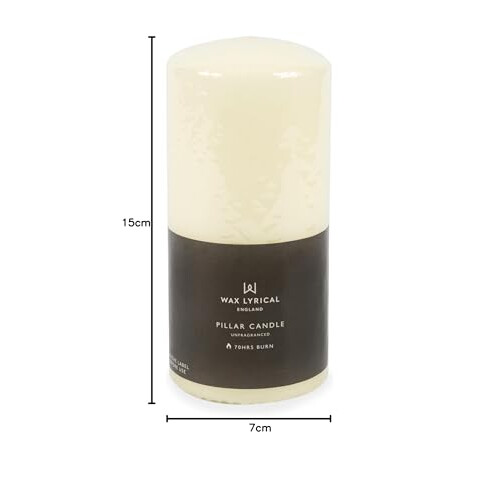 Wax Lyrical Wax Lyrical Unscented Pillar Candle 7X15CM Ivory 2