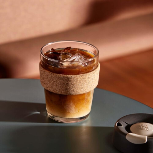 KeepCup KeepCup Reusable Coffee Cup - Brew Tempered Glass and Natural Cork 1