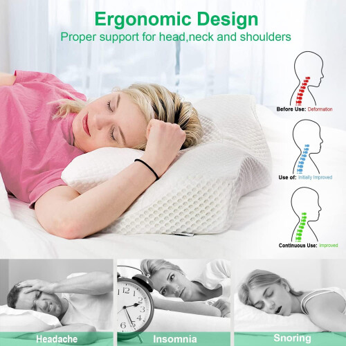 Elviros Cervical Memory Foam Pillow for Neck Pain 2