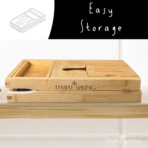Temple Spring Foldable Bath Tray, Unique Design 1