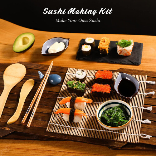 MUDEELA Bamboo Sushi Rolling Mat, Sushi Making 1