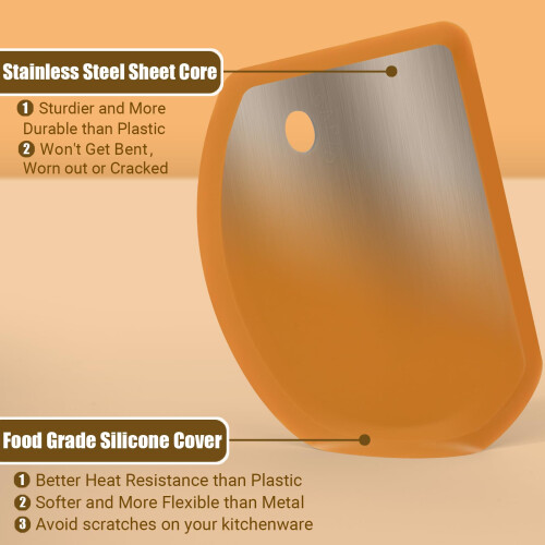 Lazymi Flexible Silicone Dough Scraper Cutter, 1