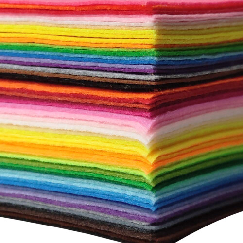 60pcs Felt Fabric Sheets -Textile Fabrics DIY 1