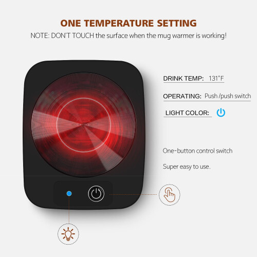 Smart Coffee Mug Warmer, Electric Cup Warmer With 2