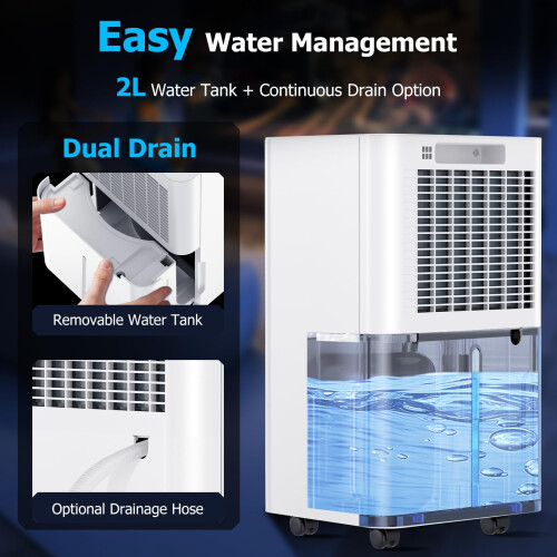 12L/day Dehumidifier with Digital Humidity Sensor 2