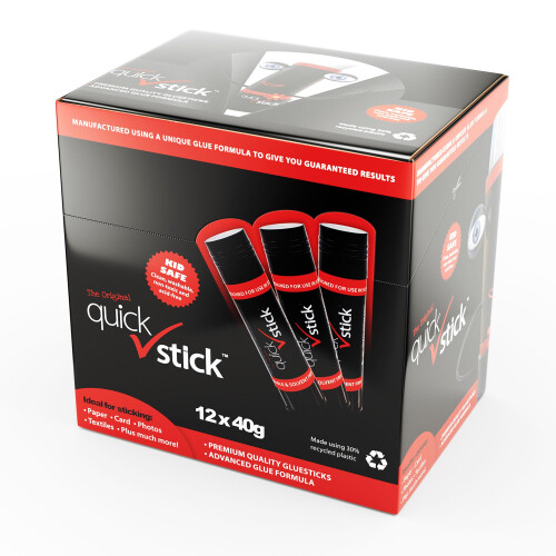 Quick Stick Glue Stick Pack of 12 x 40g Multipack 2