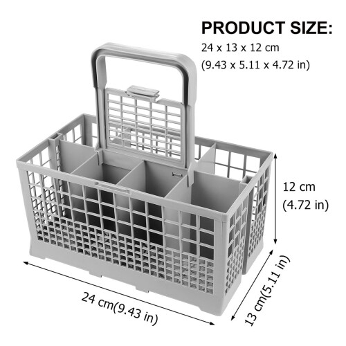 Dishwasher cutlery basket gray 1 piece 1